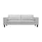 Armen Living Wynne Contemporary Sofa in Genuine Dove Gray Leather with Brown Wood Legs LCWY3DV - alternate 1